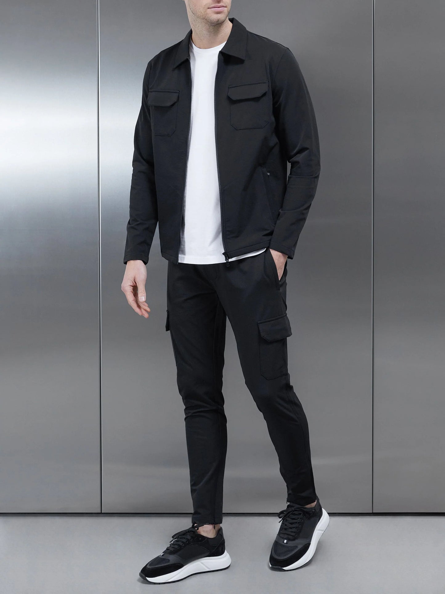 Utility Cargo Jacket Black