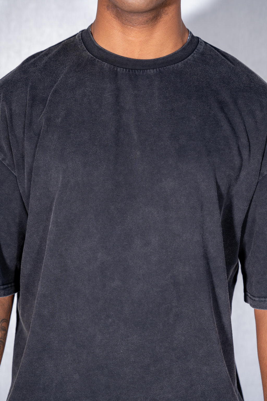 Over-sized Dye Garment Tee Black