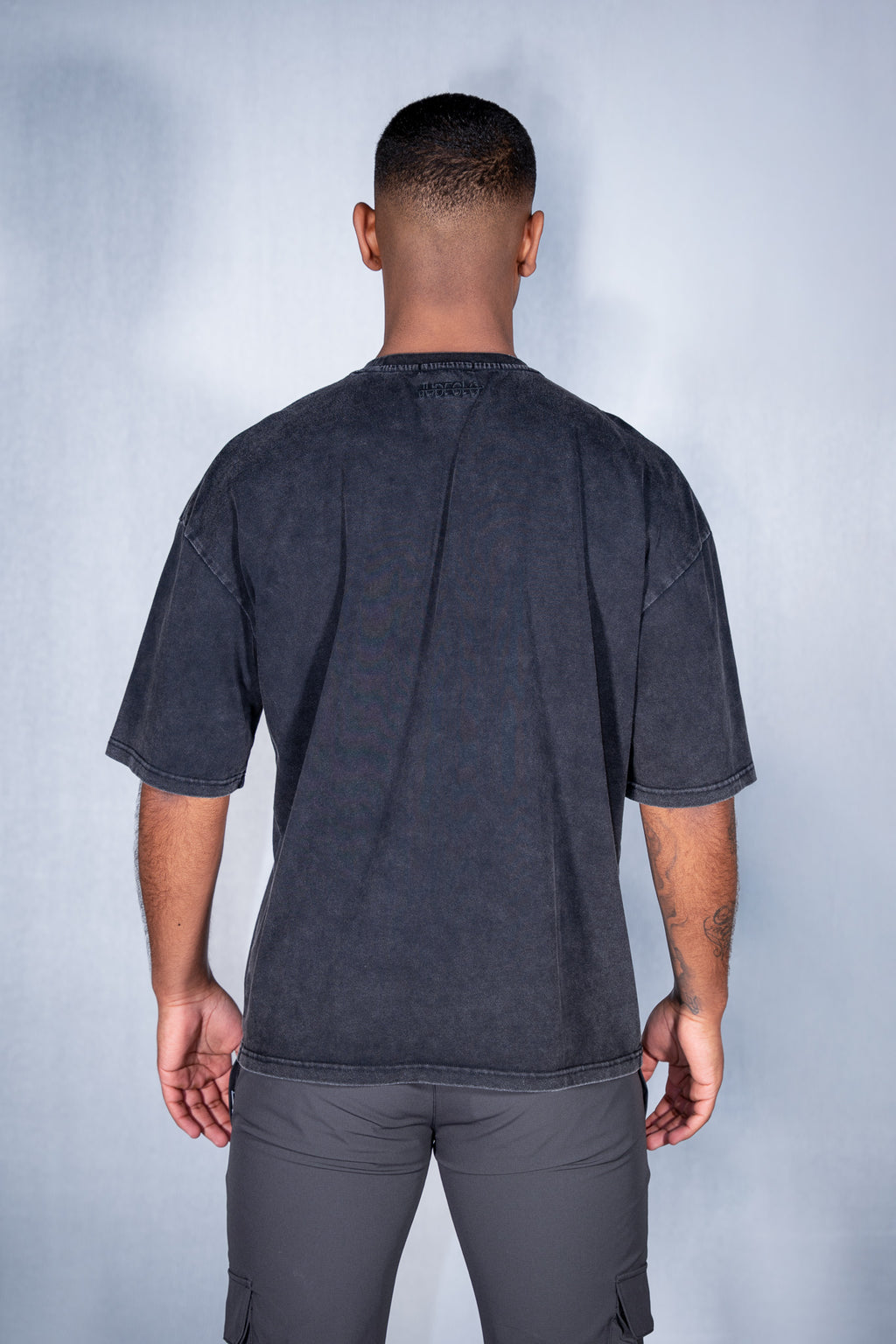 Over-sized Dye Garment Tee Black