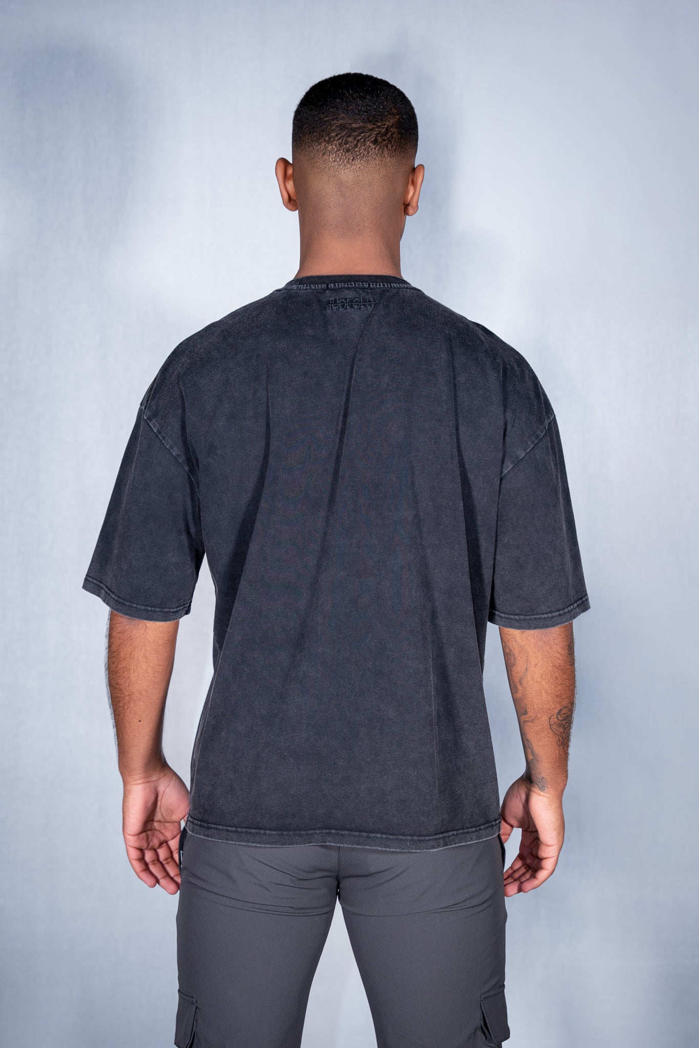 Over-sized Dye Garment Tee Black