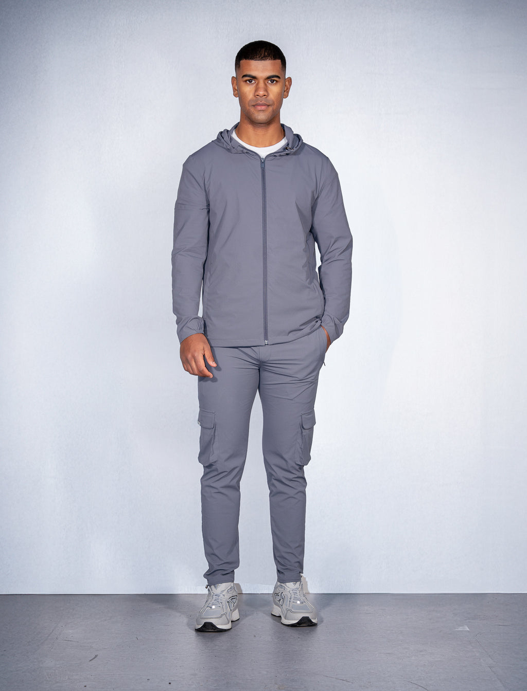 Technical Windbreaker Light Grey