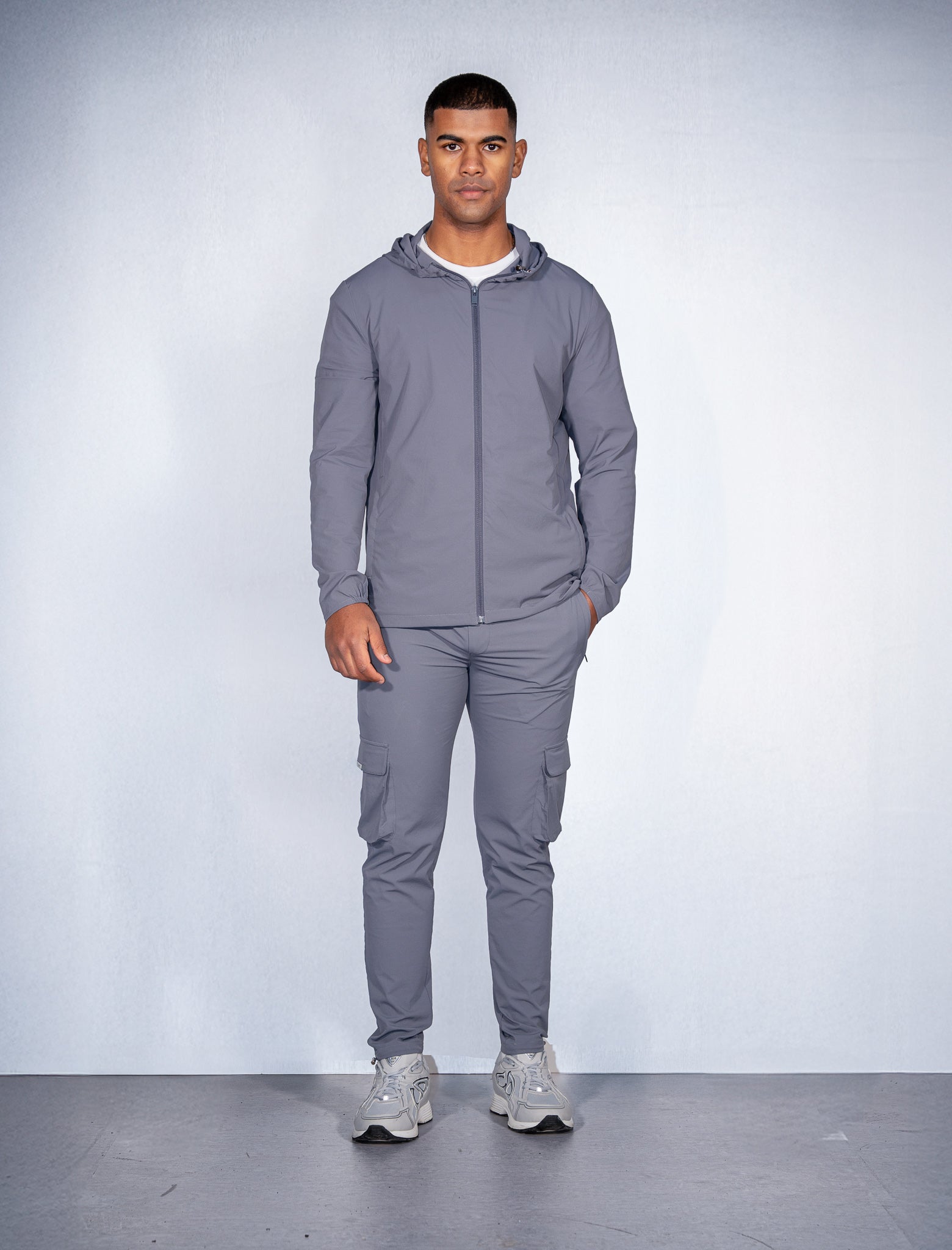 Technical Windbreaker Light Grey