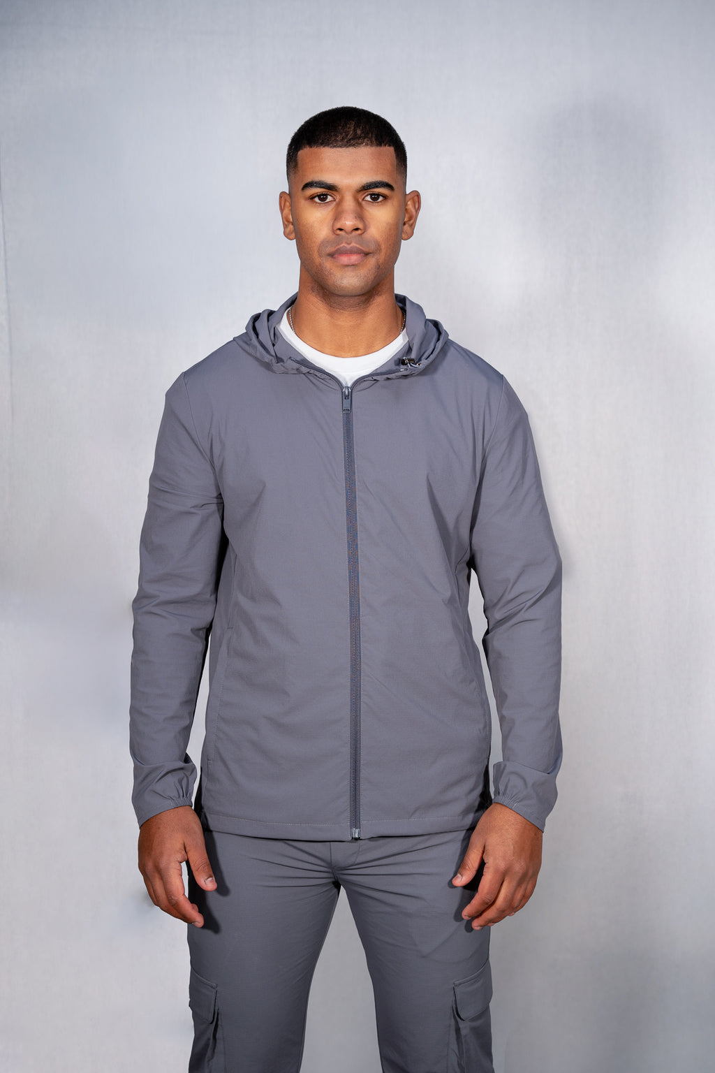 Technical Windbreaker Light Grey