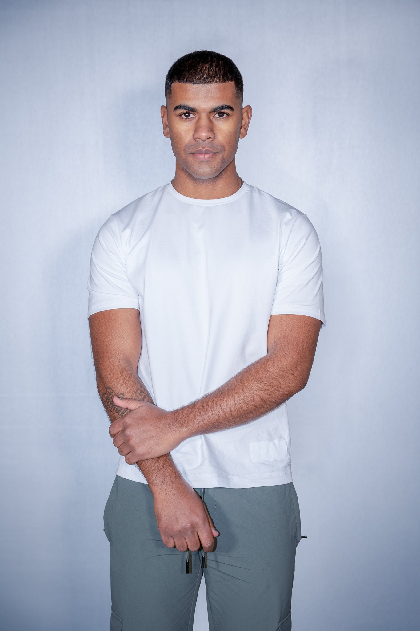 Mercercised Cotton T-Shirt In White