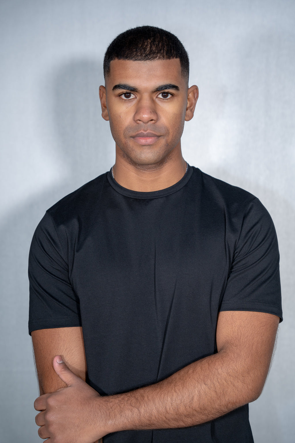 Mercercised Cotton T-Shirt In Black