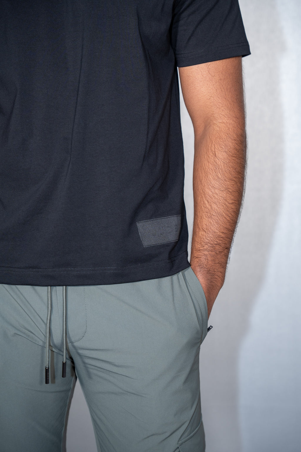 Mercercised Cotton T-Shirt In Black