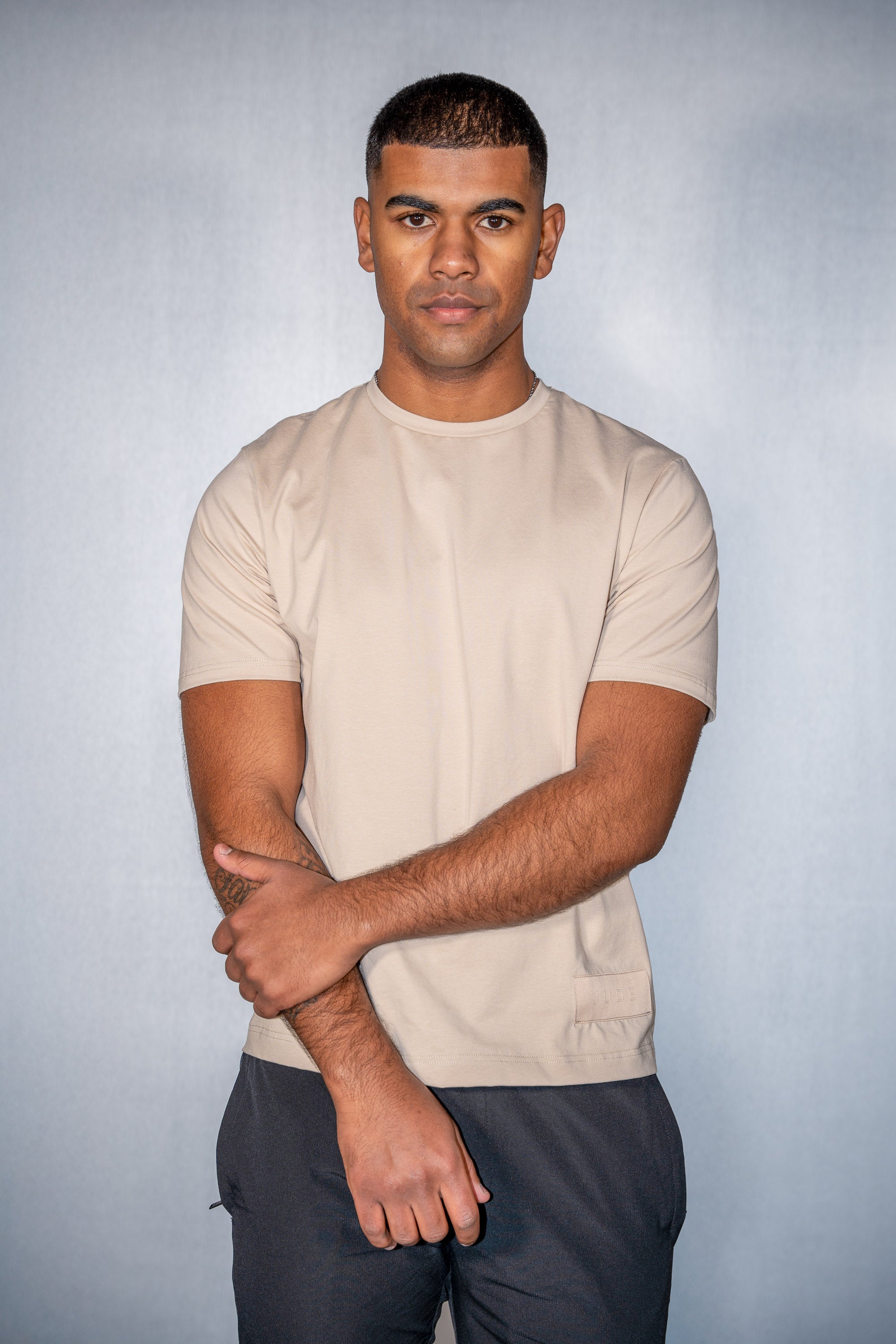 Mercercised Cotton T-Shirt In Sand