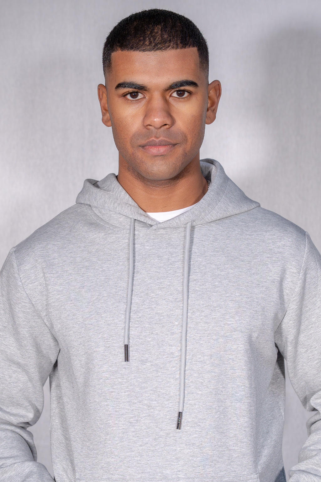Essential Relaxed Fit Hoodie Marl Grey