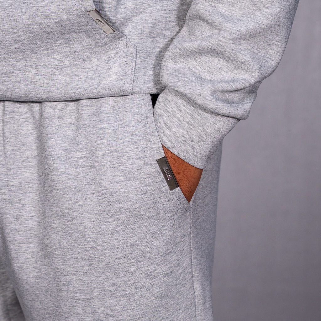 Essential Relaxed Fit Hoodie Marl Grey