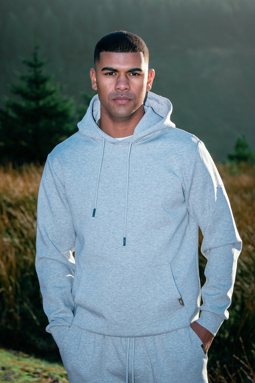 Essential Relaxed Fit Hoodie Marl Grey