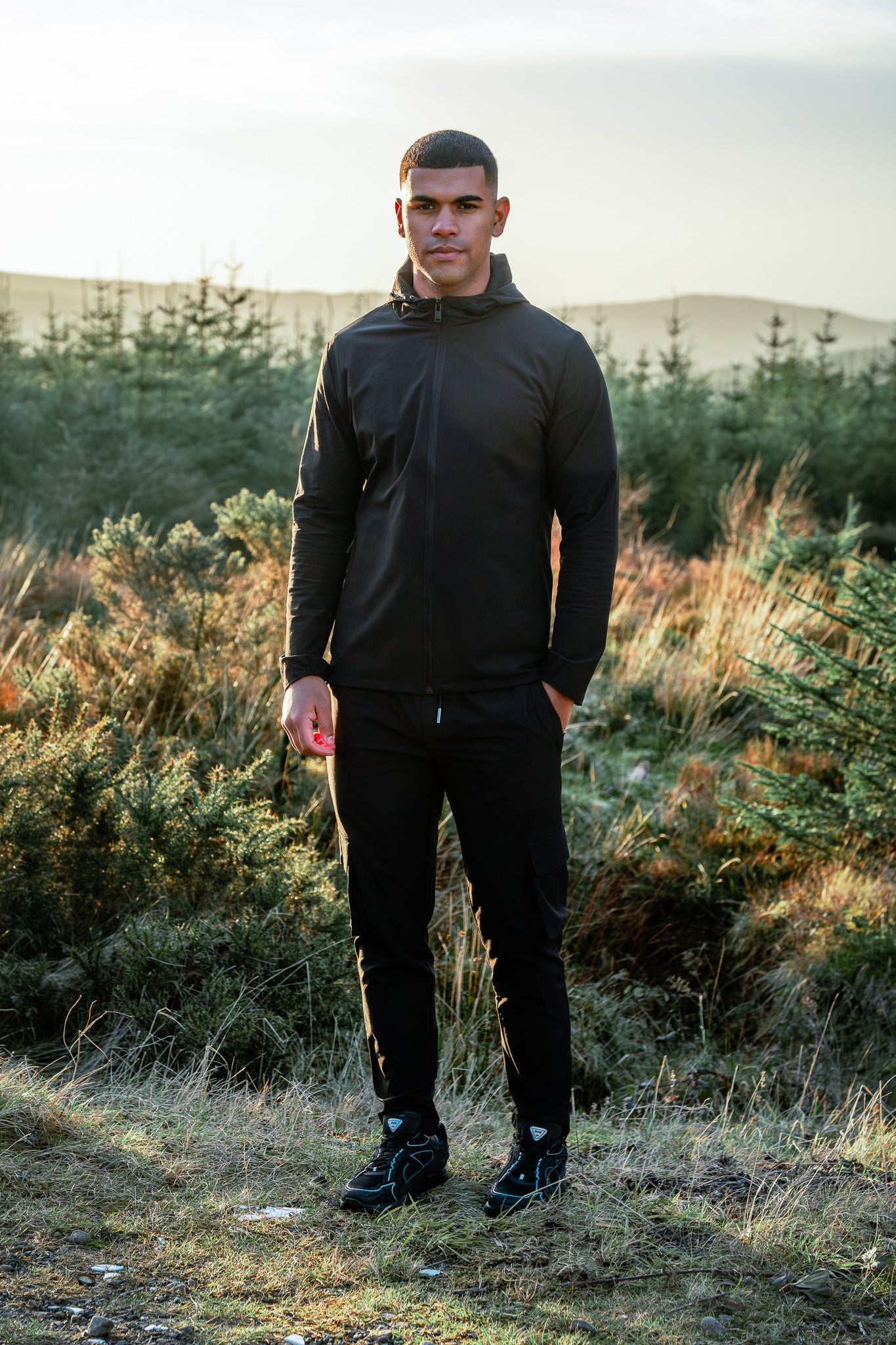 Technical Windbreaker Black