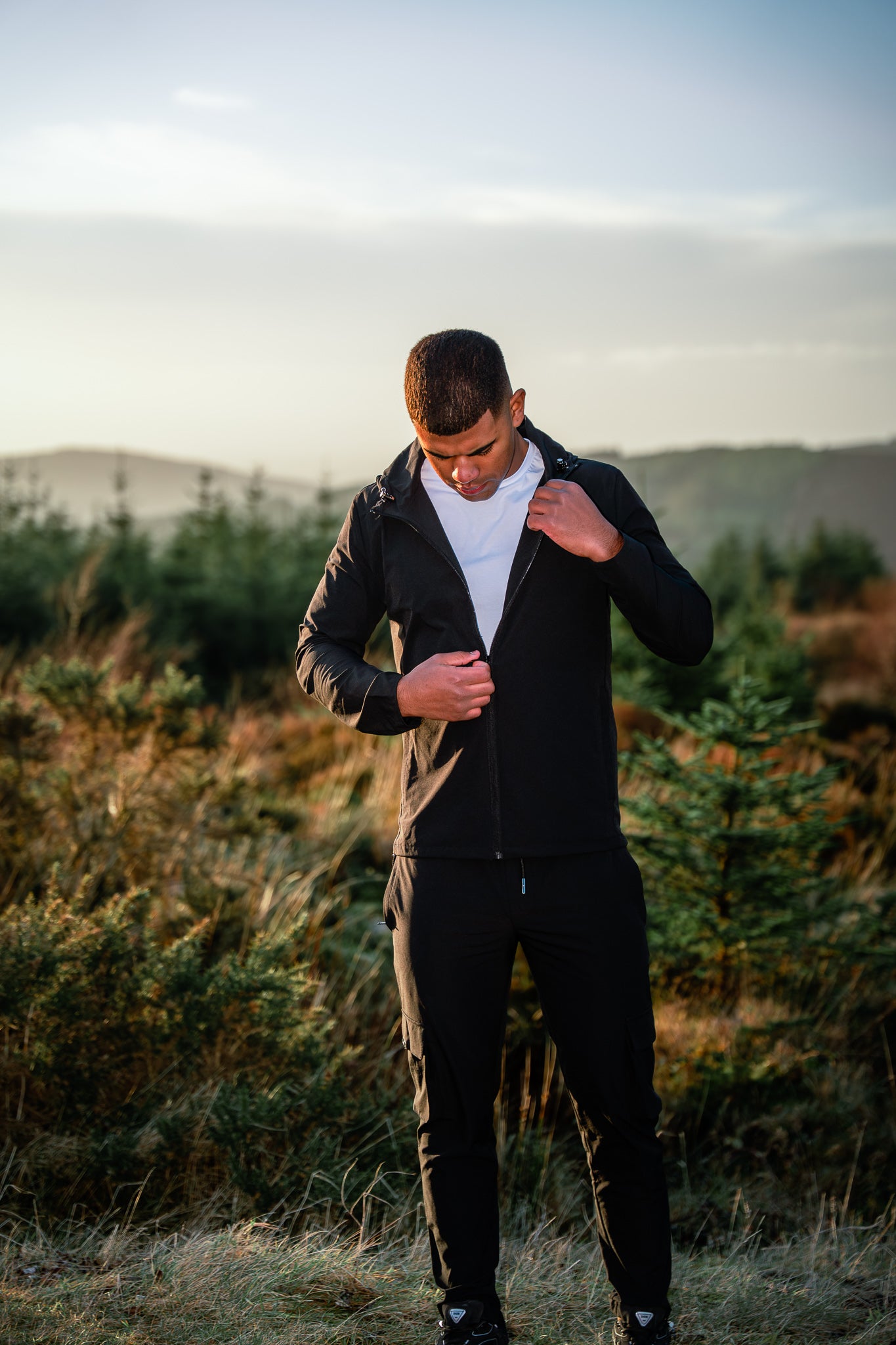 Technical Windbreaker Black