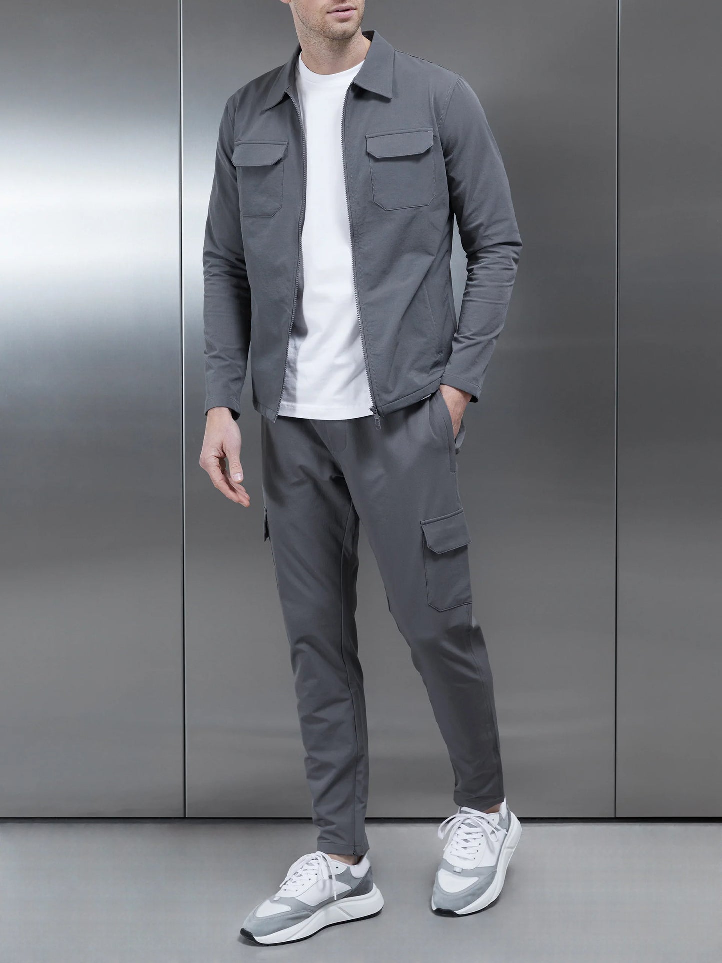 Utility Cargo Jacket Dark Grey
