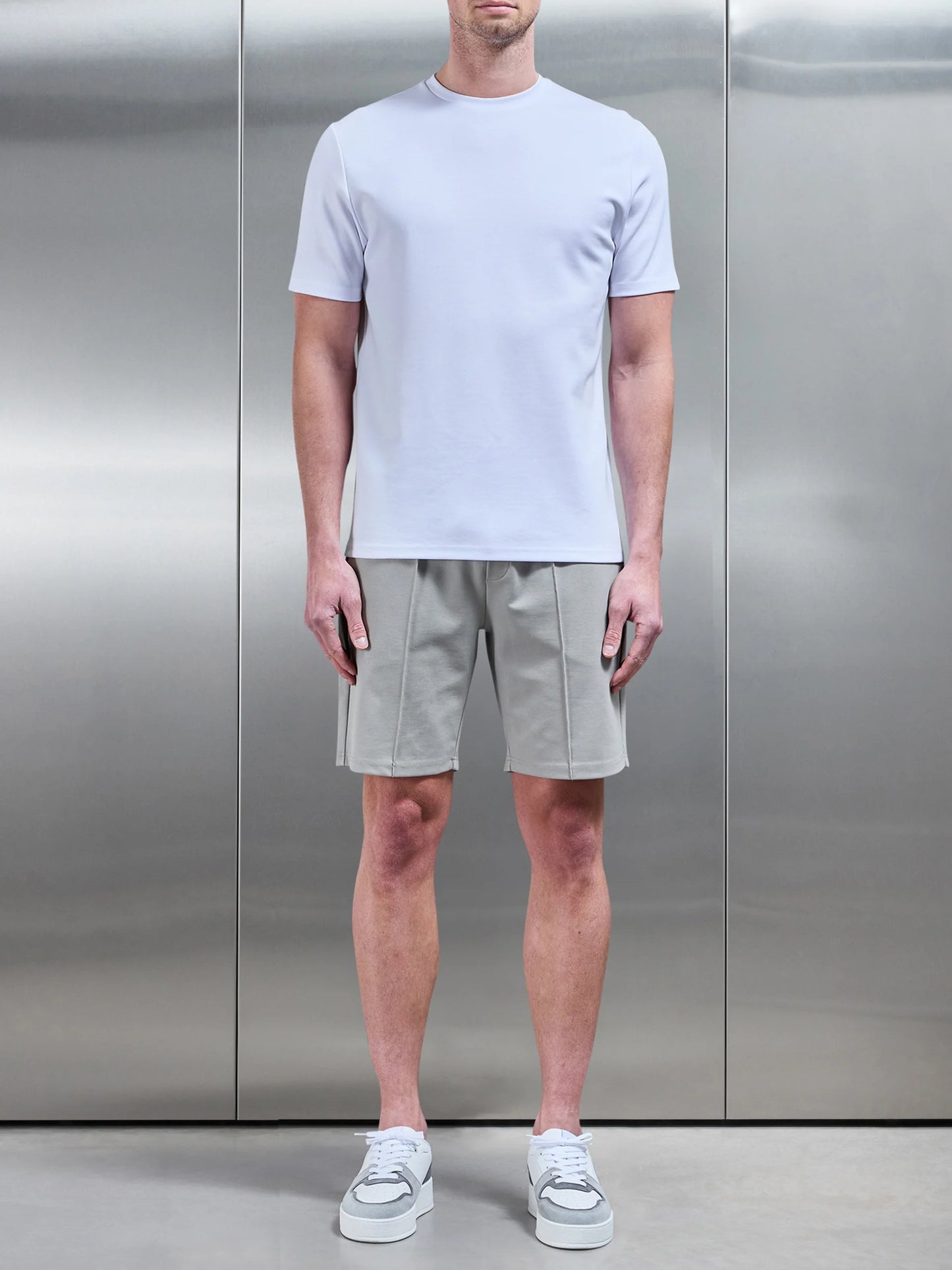 Mercercised Cotton T-Shirt In White